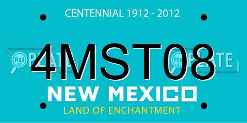 4MST08 New Mexico License Plate