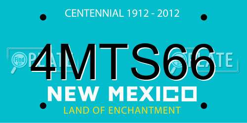 4MTS66 New Mexico License Plate