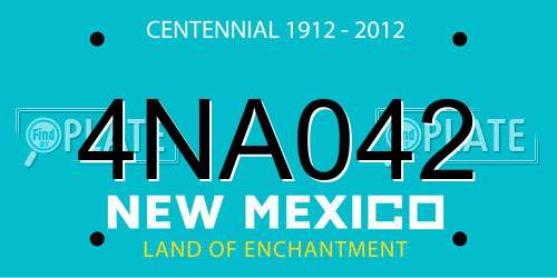 4NA042 New Mexico License Plate
