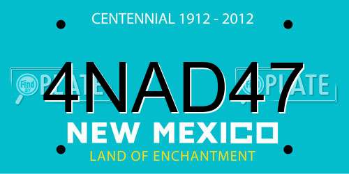 4NAD47 New Mexico License Plate