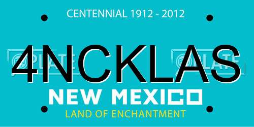 4NCKLAS New Mexico License Plate