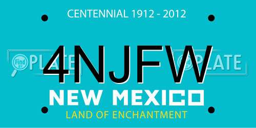4NJFW New Mexico License Plate