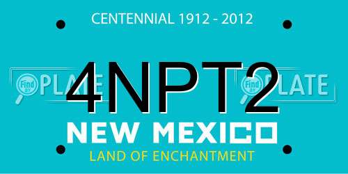 4NPT2 New Mexico License Plate