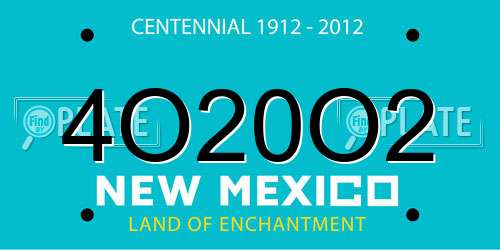 4O20O2 New Mexico License Plate