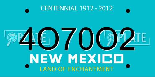4O70O2 New Mexico License Plate