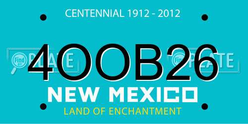 4OOB26 New Mexico License Plate