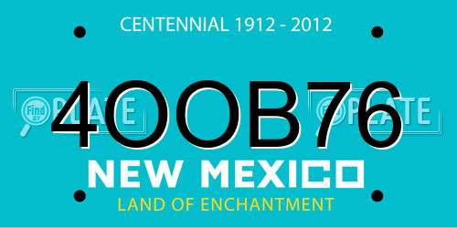 4OOB76 New Mexico License Plate