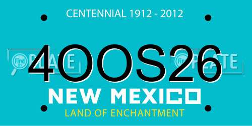 4OOS26 New Mexico License Plate