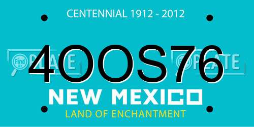 4OOS76 New Mexico License Plate