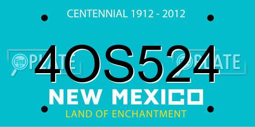 4OS524 New Mexico License Plate