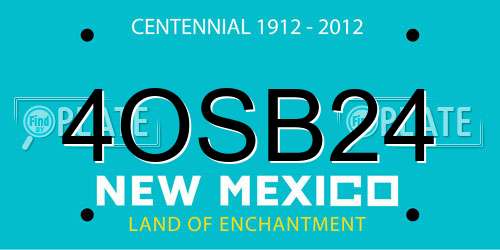 4OSB24 New Mexico License Plate