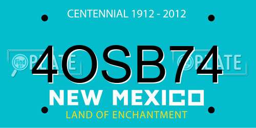 4OSB74 New Mexico License Plate