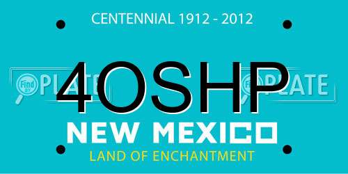 4OSHP New Mexico License Plate