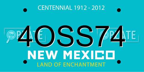 4OSS74 New Mexico License Plate