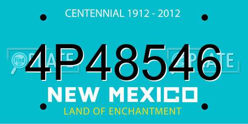 4P48546 New Mexico License Plate