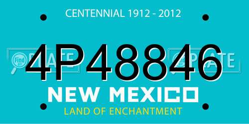 4P48846 New Mexico License Plate