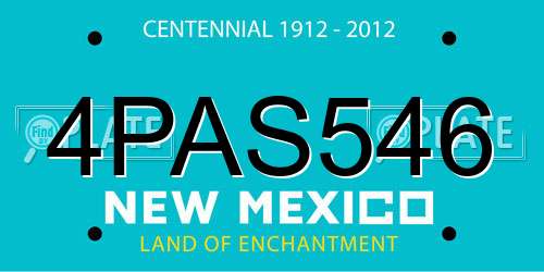 4PAS546 New Mexico License Plate