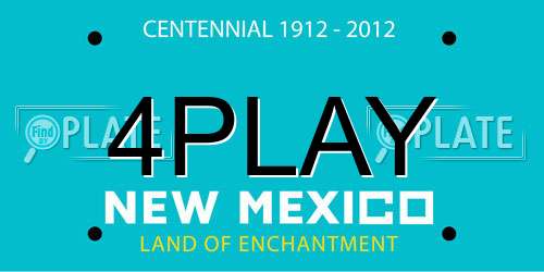 4PLAY New Mexico License Plate