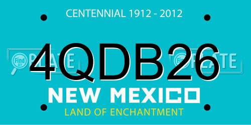 4QDB26 New Mexico License Plate