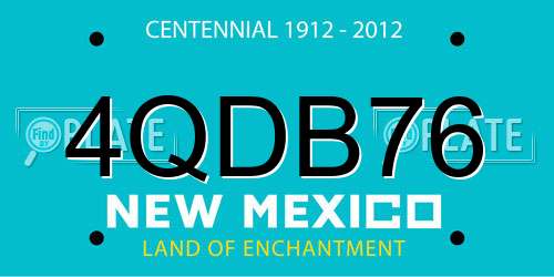 4QDB76 New Mexico License Plate