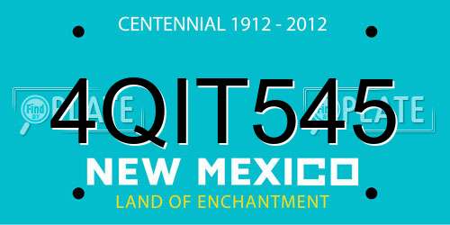 4QIT545 New Mexico License Plate