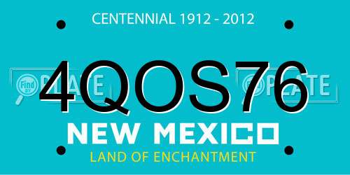 4QOS76 New Mexico License Plate