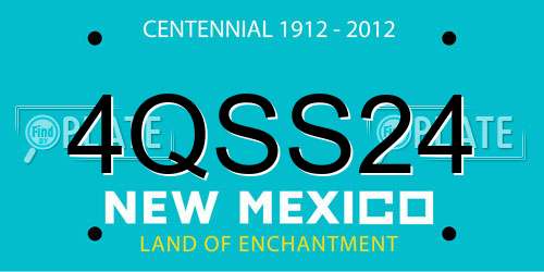 4QSS24 New Mexico License Plate