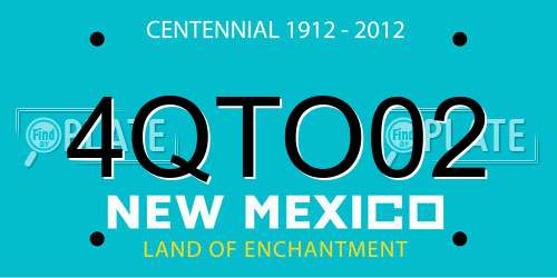 4QTO02 New Mexico License Plate
