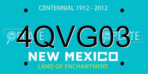 4QVG03 New Mexico License Plate