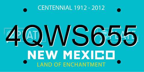 4QWS655 New Mexico License Plate