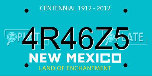 4R46Z5 New Mexico License Plate