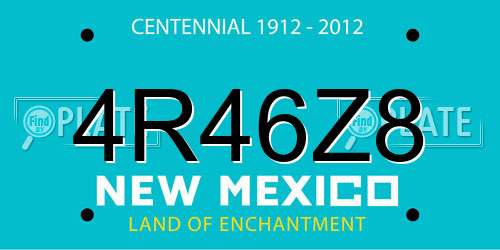 4R46Z8 New Mexico License Plate