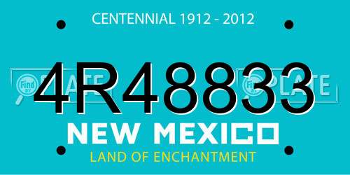 4R48833 New Mexico License Plate