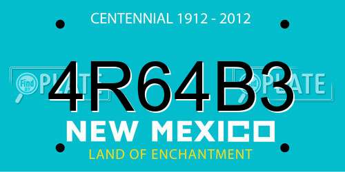 4R64B3 New Mexico License Plate