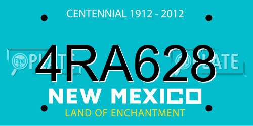 4RA628 New Mexico License Plate