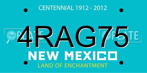 4RAG75 New Mexico License Plate