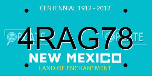 4RAG78 New Mexico License Plate