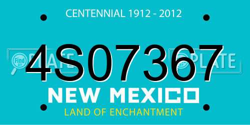 4S07367 New Mexico License Plate