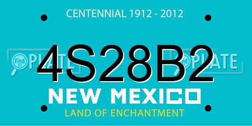 4S28B2 New Mexico License Plate