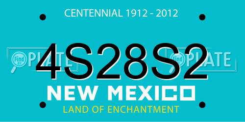 4S28S2 New Mexico License Plate