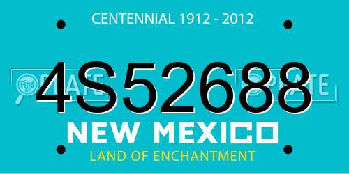 4S52688 New Mexico License Plate