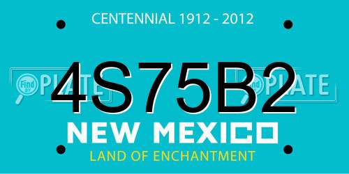 4S75B2 New Mexico License Plate