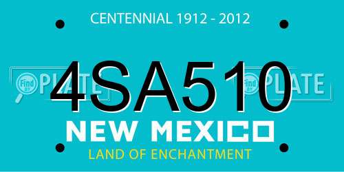 4SA510 New Mexico License Plate