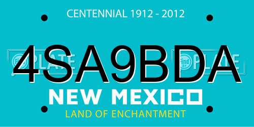 4SA9BDA New Mexico License Plate