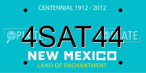 4SAT44 New Mexico License Plate