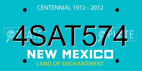 4SAT574 New Mexico License Plate