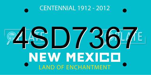 4SD7367 New Mexico License Plate