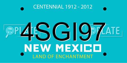 4SGI97 New Mexico License Plate