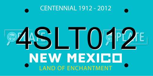 4SLT012 New Mexico License Plate