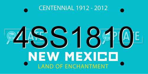 4SS1810 New Mexico License Plate